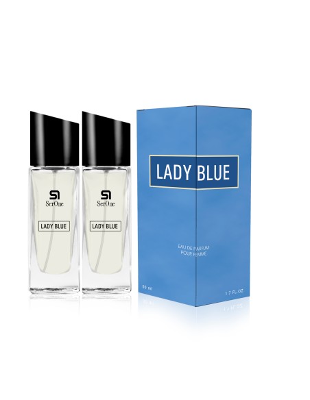 PERFUME DE EQUIVALENCIA PARA MUJER LADY BLUE 2X50 ML