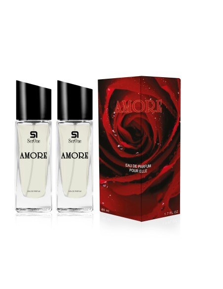 PERFUME DE EQUIVALENCIA PARA MUJER AMORE 2X50 ML