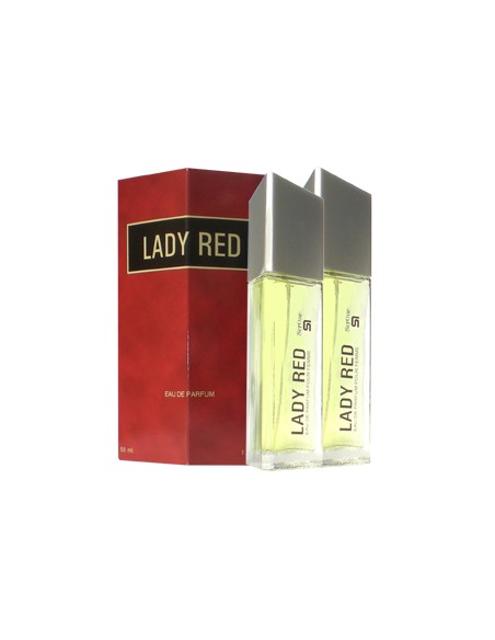 PERFUME DE EQUIVALENCIA PARA MUJER LADY RED 2X50 ML