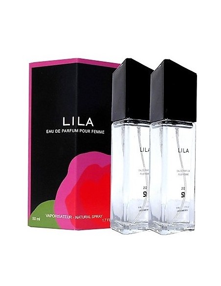 PERFUME DE EQUIVALENCIA PARA MUJER LILA 2X50 ML