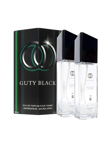 PERFUME DE EQUIVALENCIA PARA HOMBRE GUTY BLACK 2X50 ML