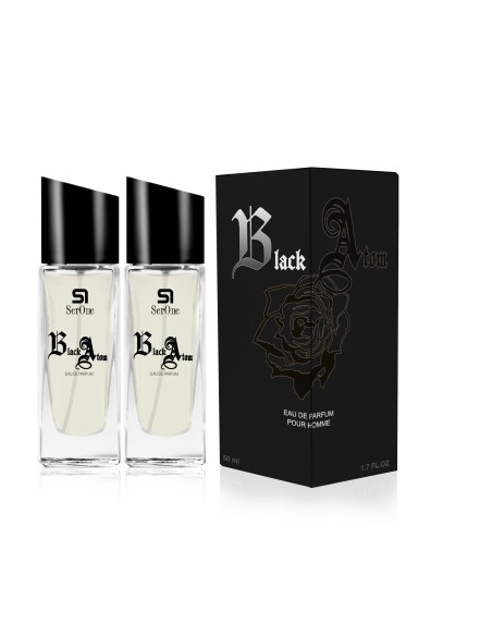 PERFUME DE EQUIVALENCIA PARA HOMBRE BLACK ATOM 2X50 ML